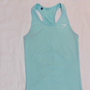 Gymshark Vital Seamless Vest - size Small, pale turquoise mark